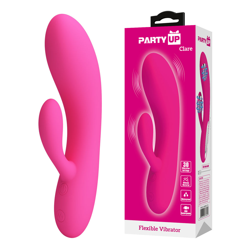 Pink 16.9 cm USB Rechargeable Rabbit Vibrator