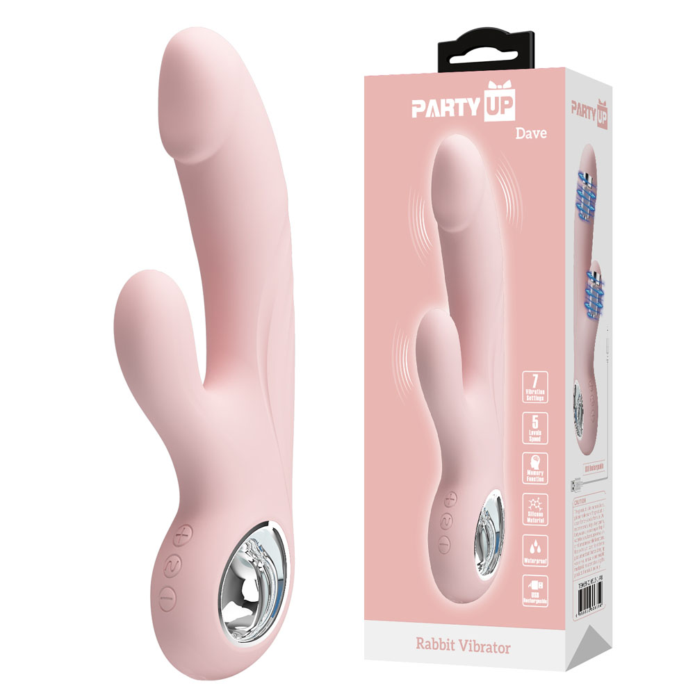 Pink 19 cm USB Rechargeable Rabbit Vibrator