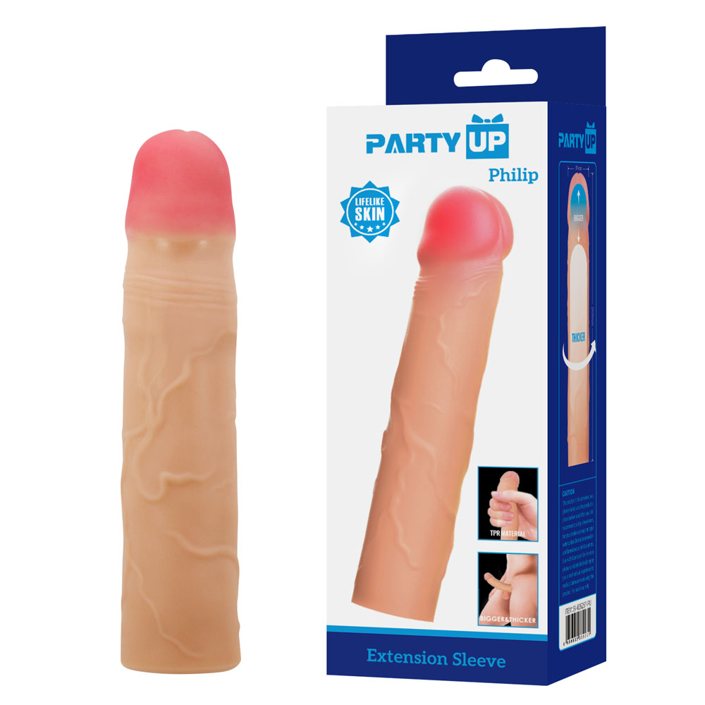 Flesh 3 Inch Penis Extender Sleeve