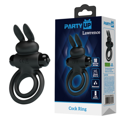 Black Vibrating Cock & Balls Ring