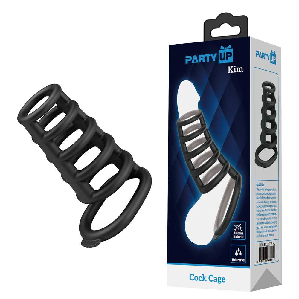 Black Cock Ring Cage