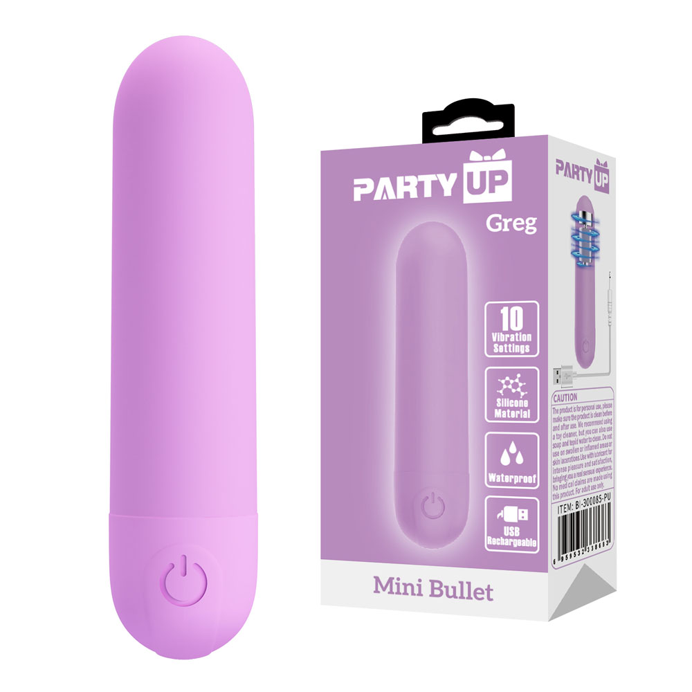 Purple 8 cm USB Rechargeable Bullet
