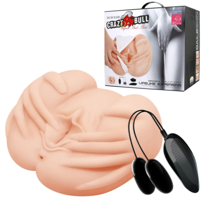 Flesh Vibrating Spread Torso Masturbator