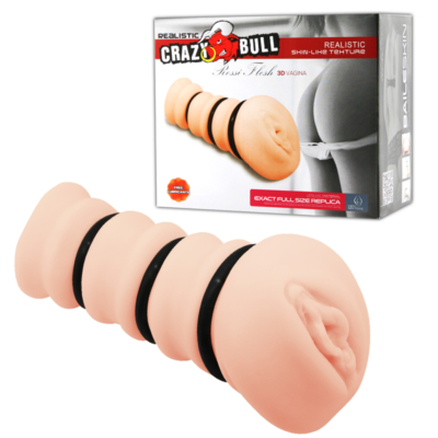 Flesh Vagina Stroker with Tightening Rings