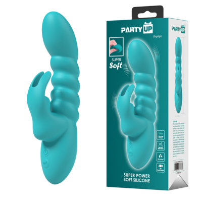 Teal 18.2 cm USB Rechargeable Rabbit Vibrator