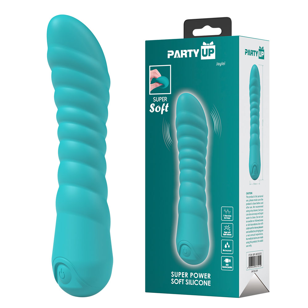Teal 14.6 cm USB Rechargeable Vibrator