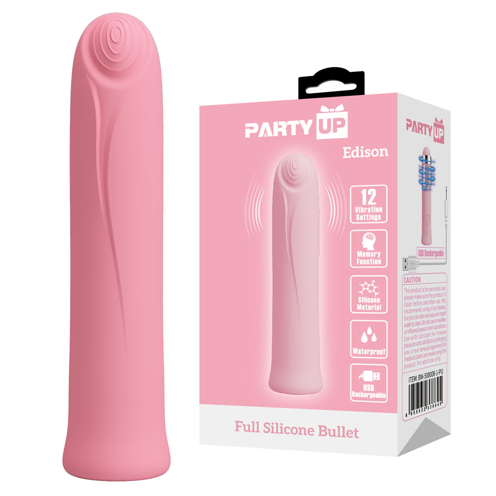 Pink 10.3 cm USB Rechargeable Bullet