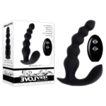 Black 16.8 cm USB Rechargeable Vibrating Anal Beads with Wireless Remote