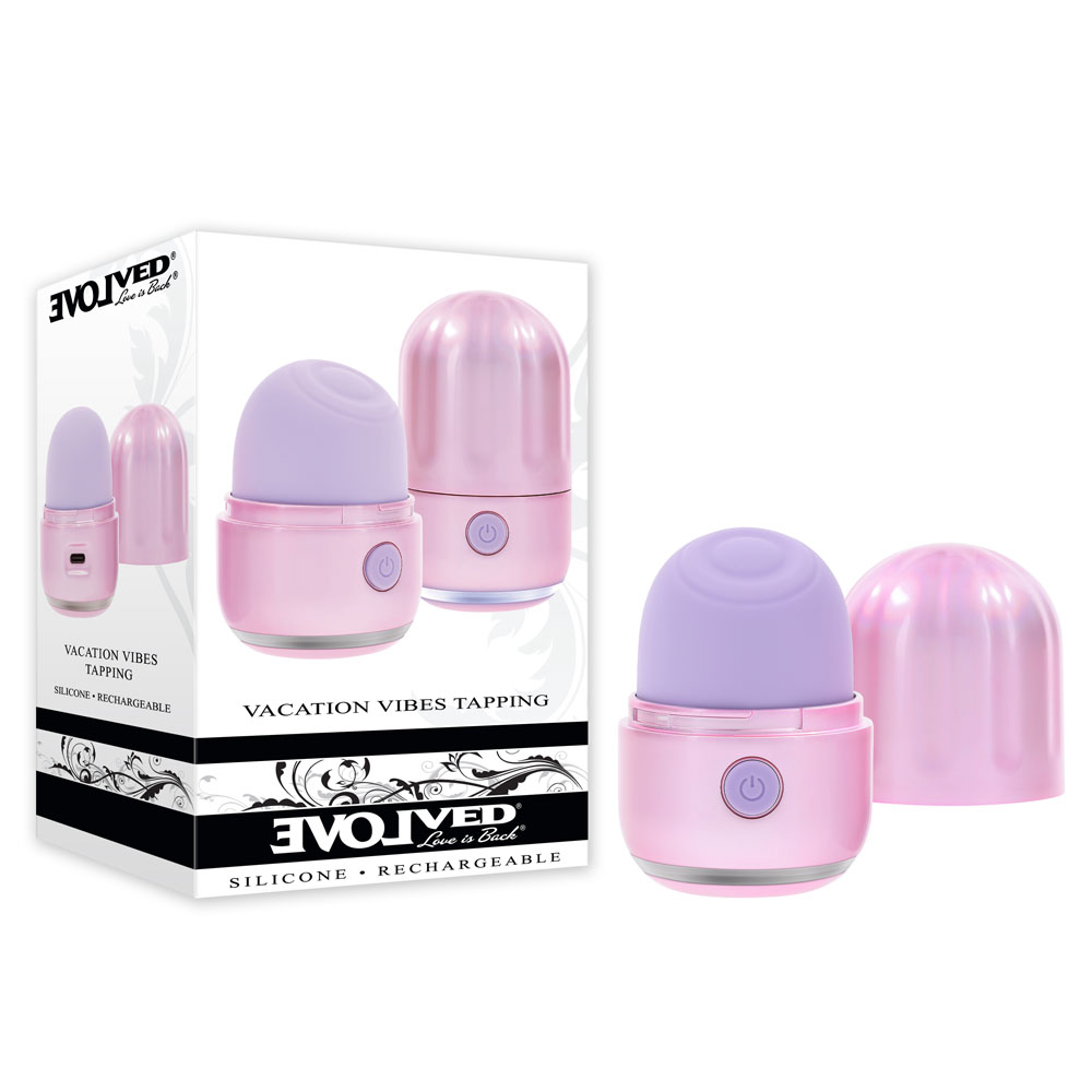 Pink 8.5 cm USB Rechargeable Tapping Stimulator