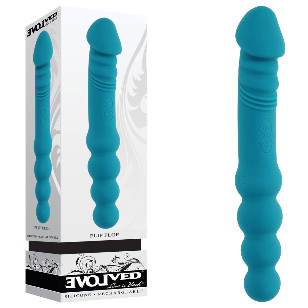 Blue 23.1 cm USB Rechargeable Dual Ended Vibrator