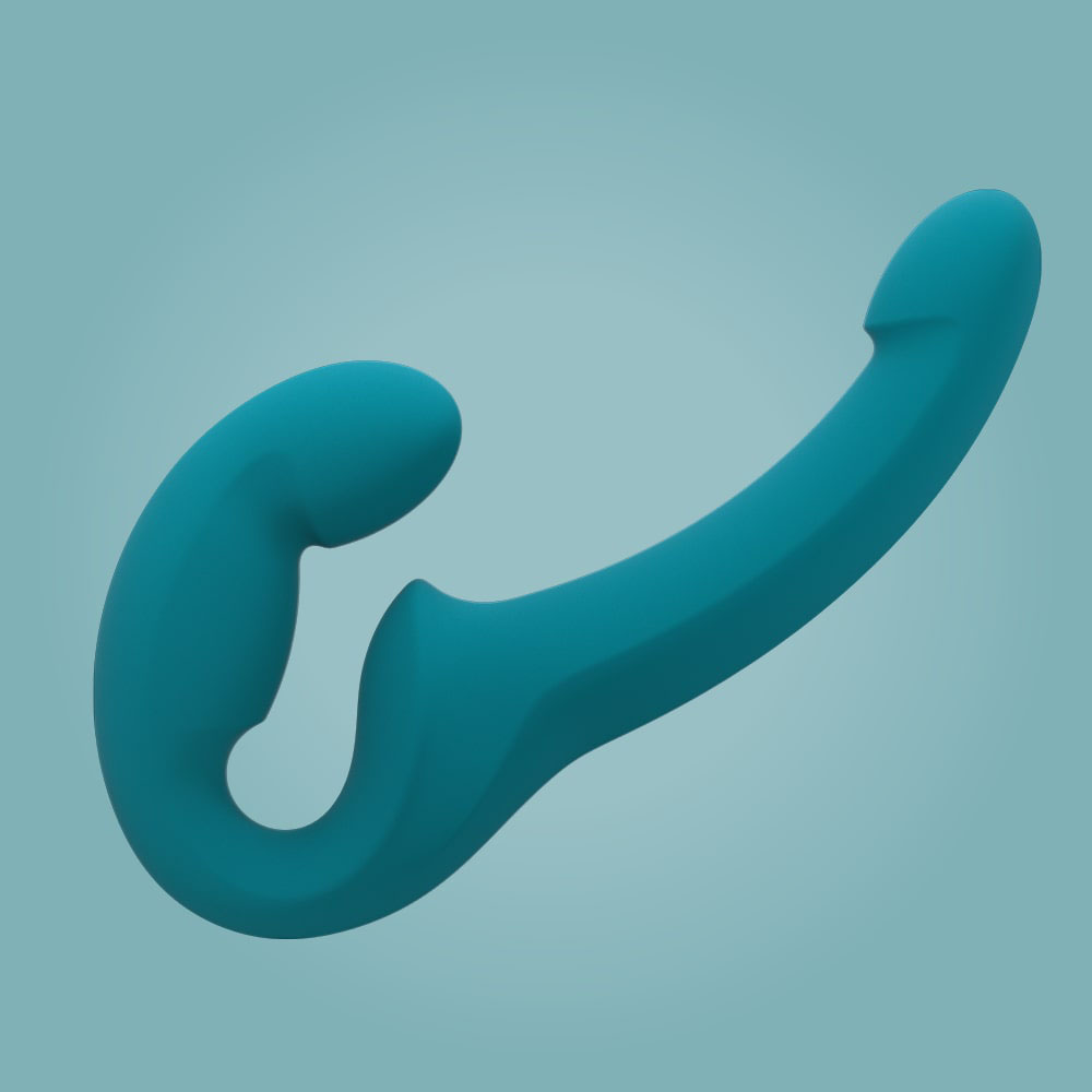 Blue 30 cm Strapless Strap-On