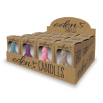 Coloured Vanilla Scented Candles - Set of 12