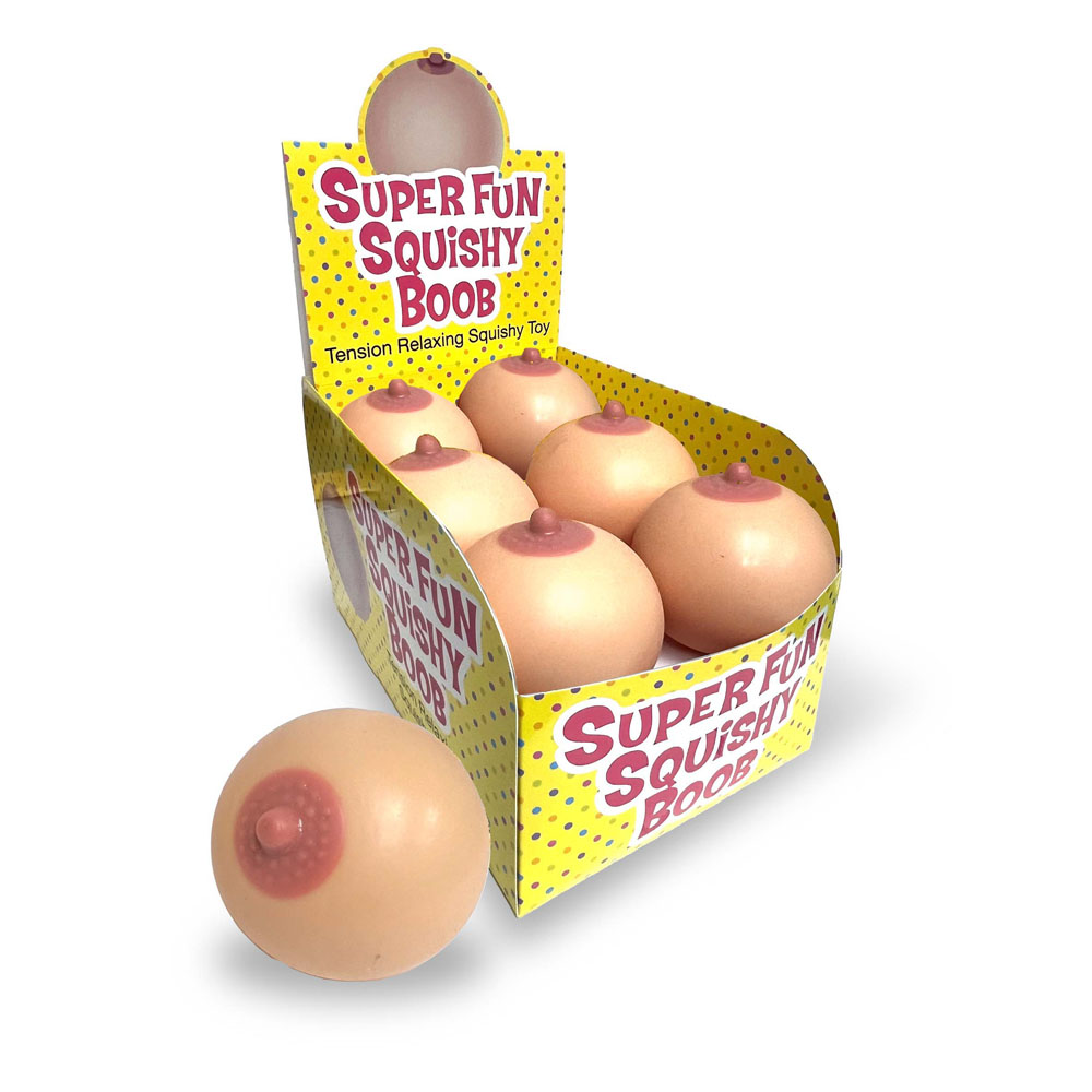 Boobie Stress Balls - Counter Display of 12