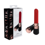 Black/Red 12.5 cm USB Rechargeable Lipstick Vibrator