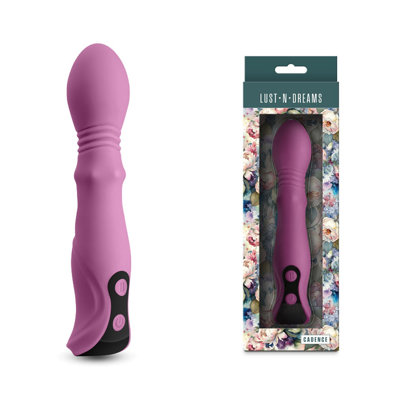 Purple 18.2 cm USB Rechargeable Thrusting & Sliding Vibrator