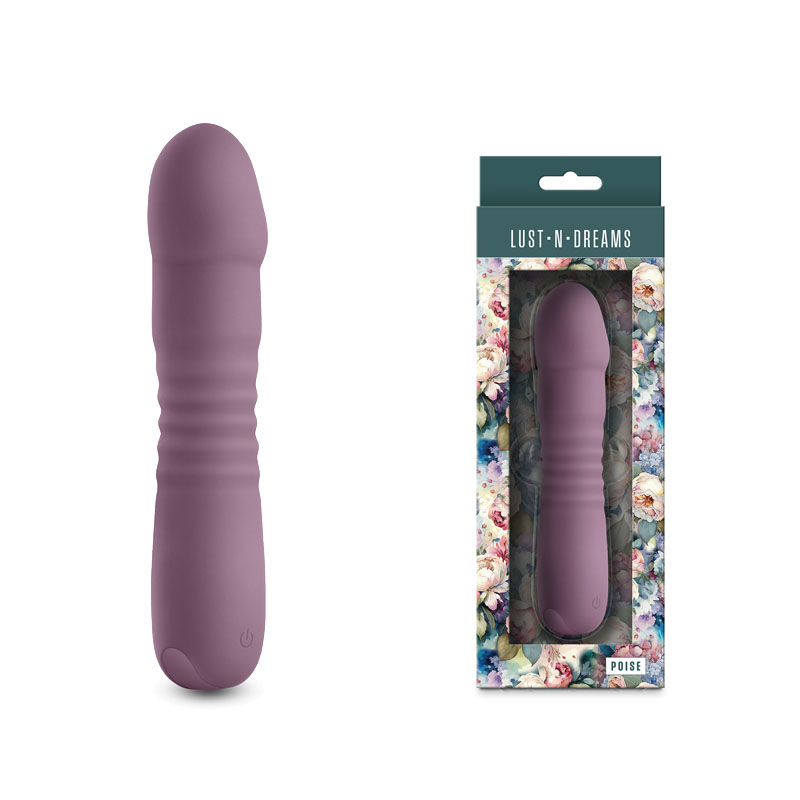 Purple 17.3 cm USB Rechargeable Thrusting Vibrator