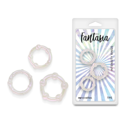 Pearlescent Beaded Cock Rings - Set of 3 Sizes