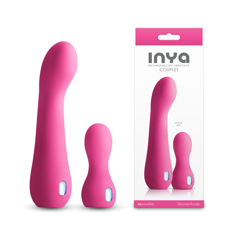 Pink USB Rechargeable Vibrators - Set of 2 Sizes