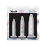 Clear Glass Anal Plugs - Set of 3 Sizes