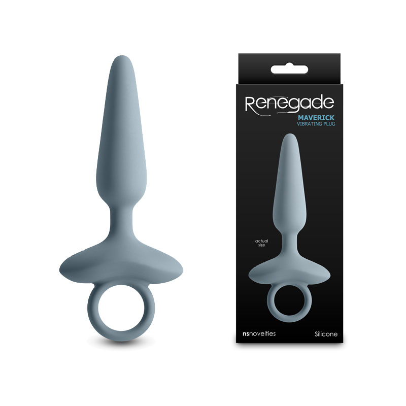 Grey 15 cm USB Rechargeable Vibrating Butt Plug
