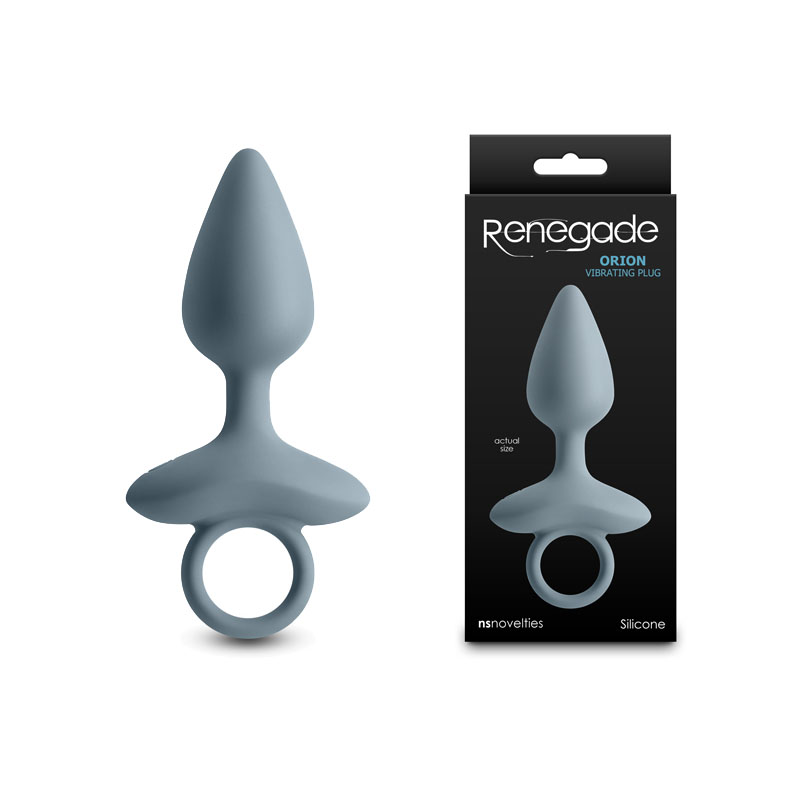 Grey 13 cm USB Rechargeable Vibrating Butt Plug