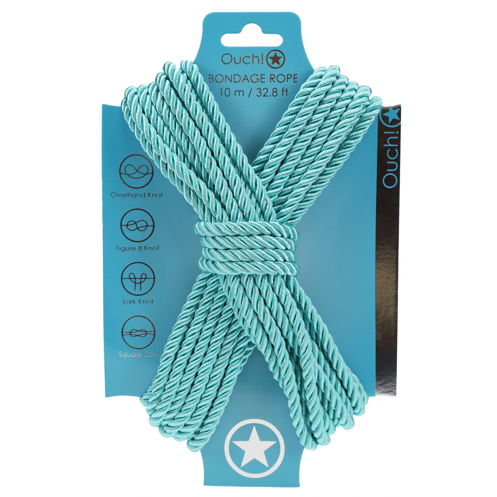 Blue Nylon Bondage Rope - 10 metre Length