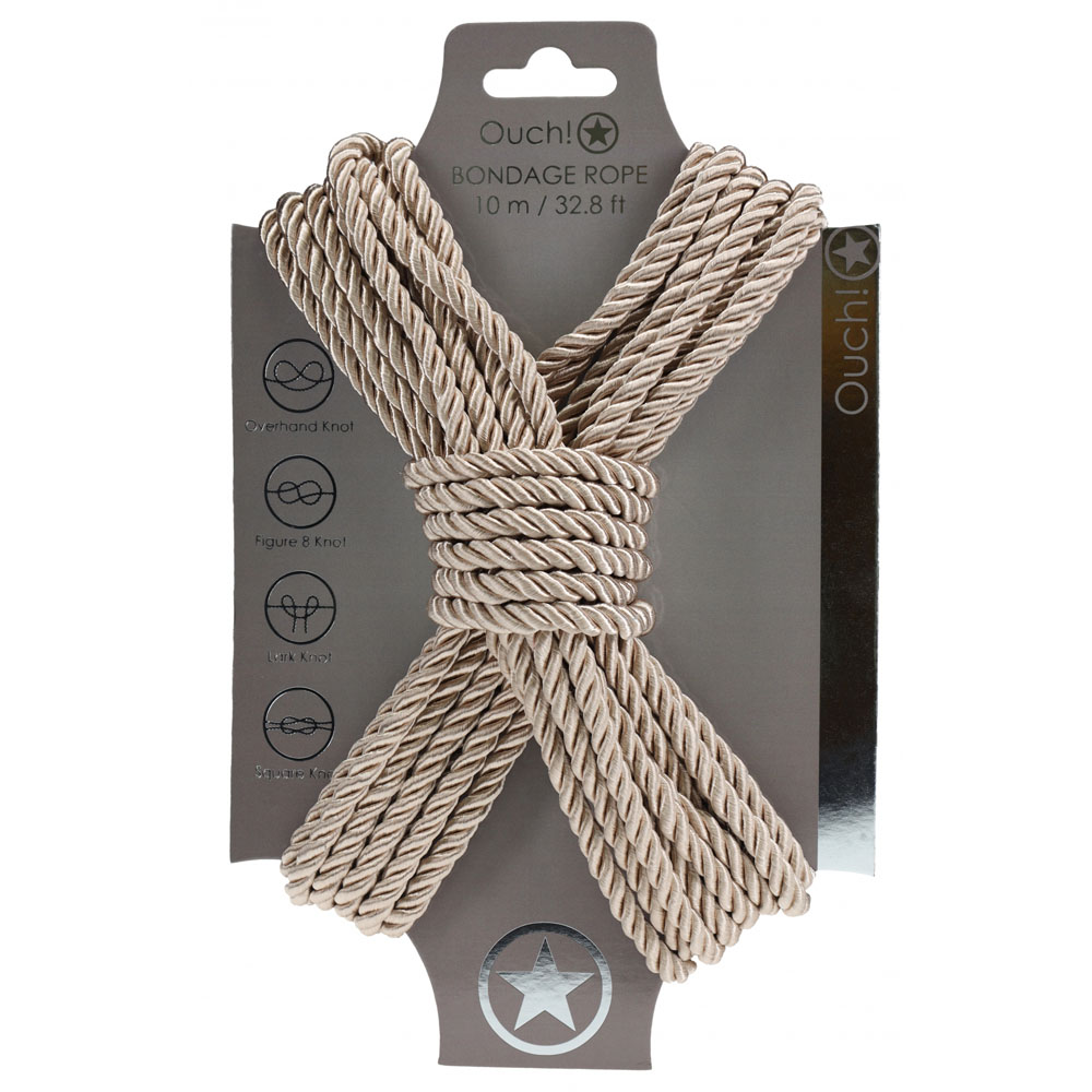 Gold Nylon Bondage Rope - 10 metre Length
