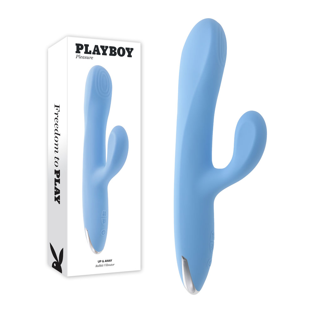 Blue 26.7 cm USB Rechargeable Rabbit Vibrator