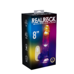 Clear with LED 22.5 cm USB Rechargeable Vibrating Dong with Remote