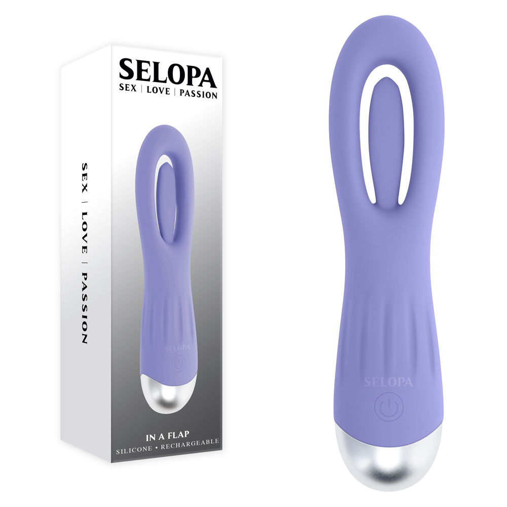 Purple 15 cm USB Rechargeable Flicking Stimulator