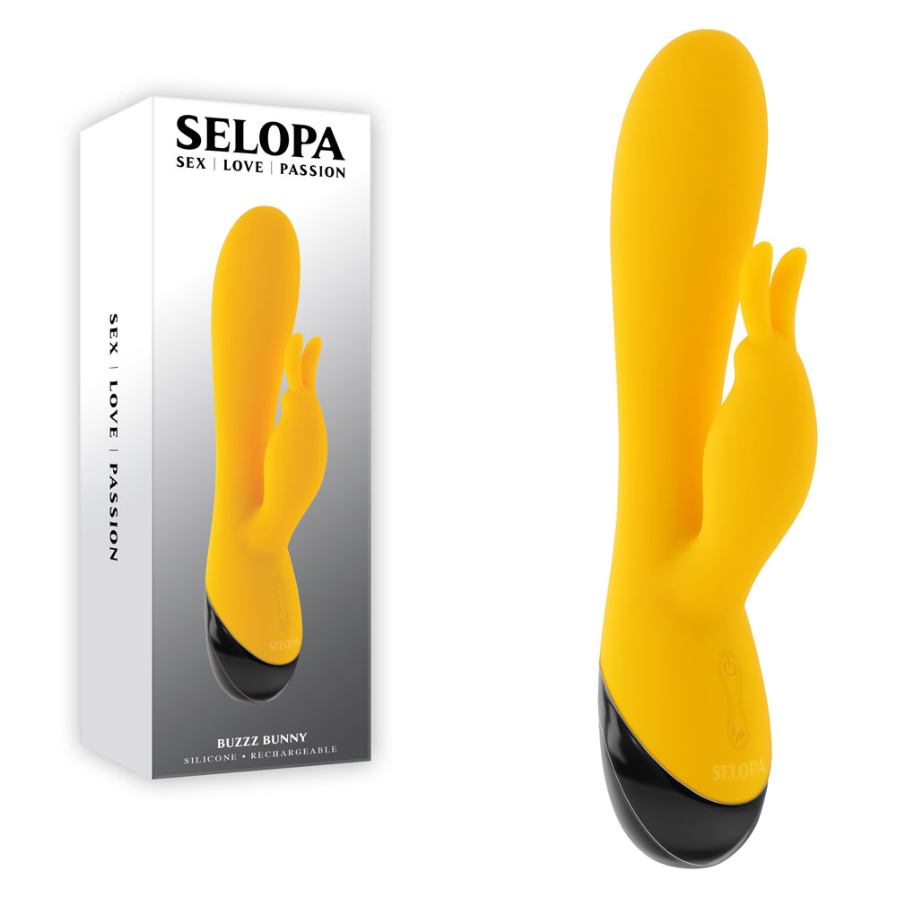 Yellow 19.7 cm USB Rechargeable Rabbit Vibrator