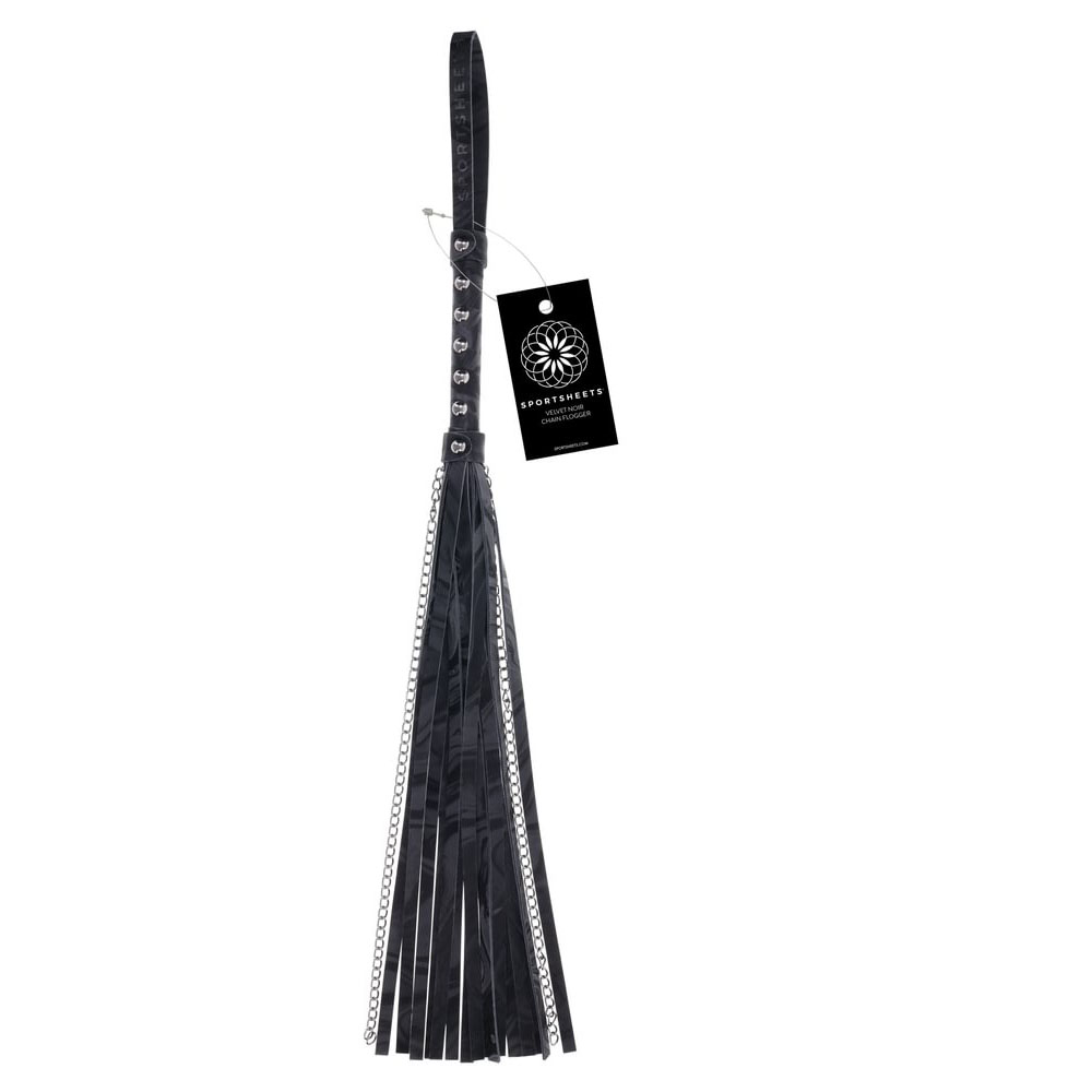 Black 43 cm Flogger Whip