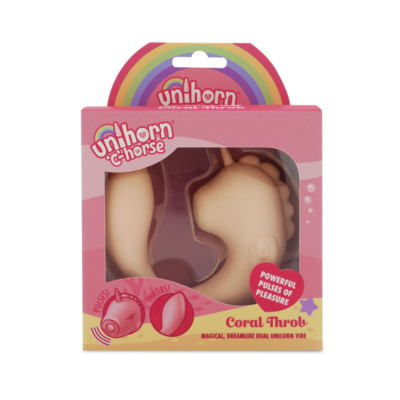 Coral USB Rechargeable Dual Unicorn Vibrator
