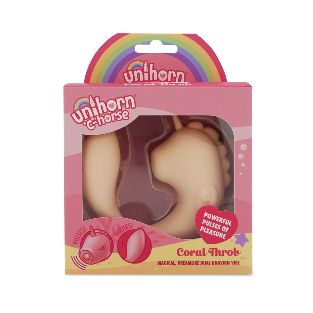 Coral USB Rechargeable Dual Unicorn Vibrator
