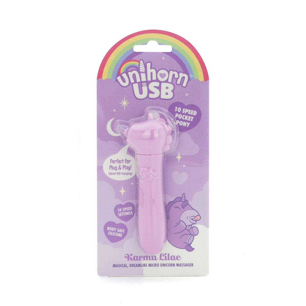 Lilac USB Rechargeable Vibrating Bullet