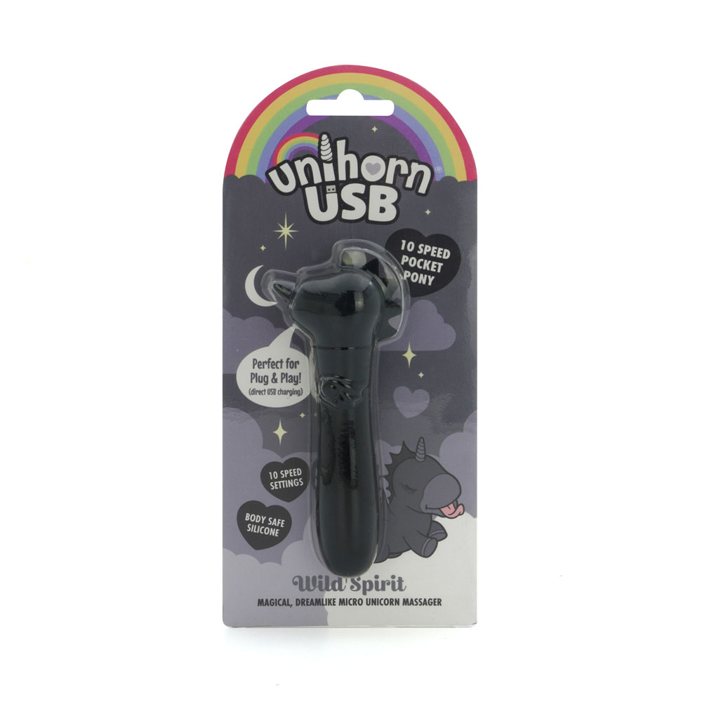 Black USB Rechargeable Vibrating Bullet