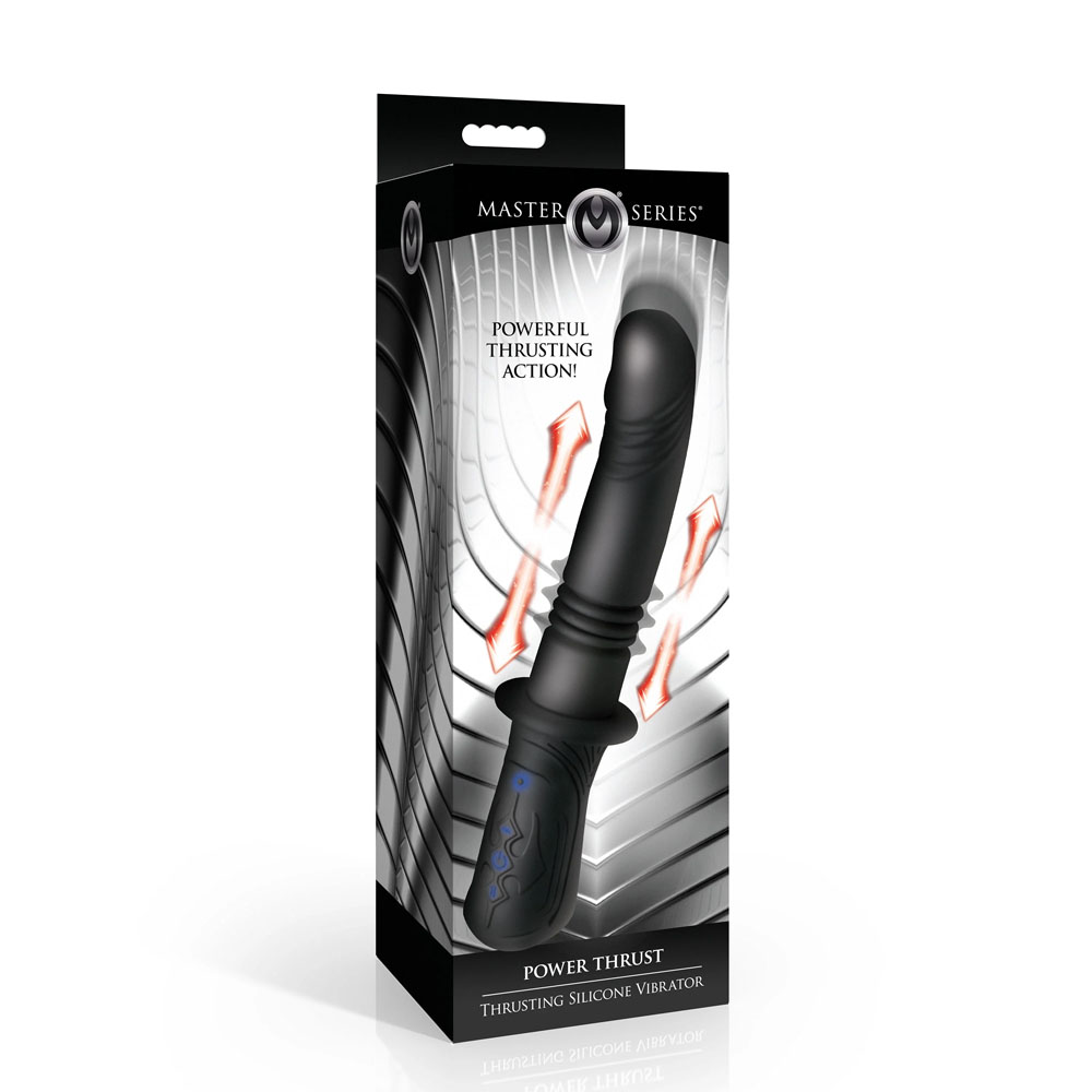Black 26.4 cm USB Rechargeable Thrusting Vibrator