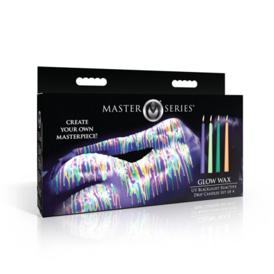 UV Blacklight Reactive Drip Candles - Set of 4