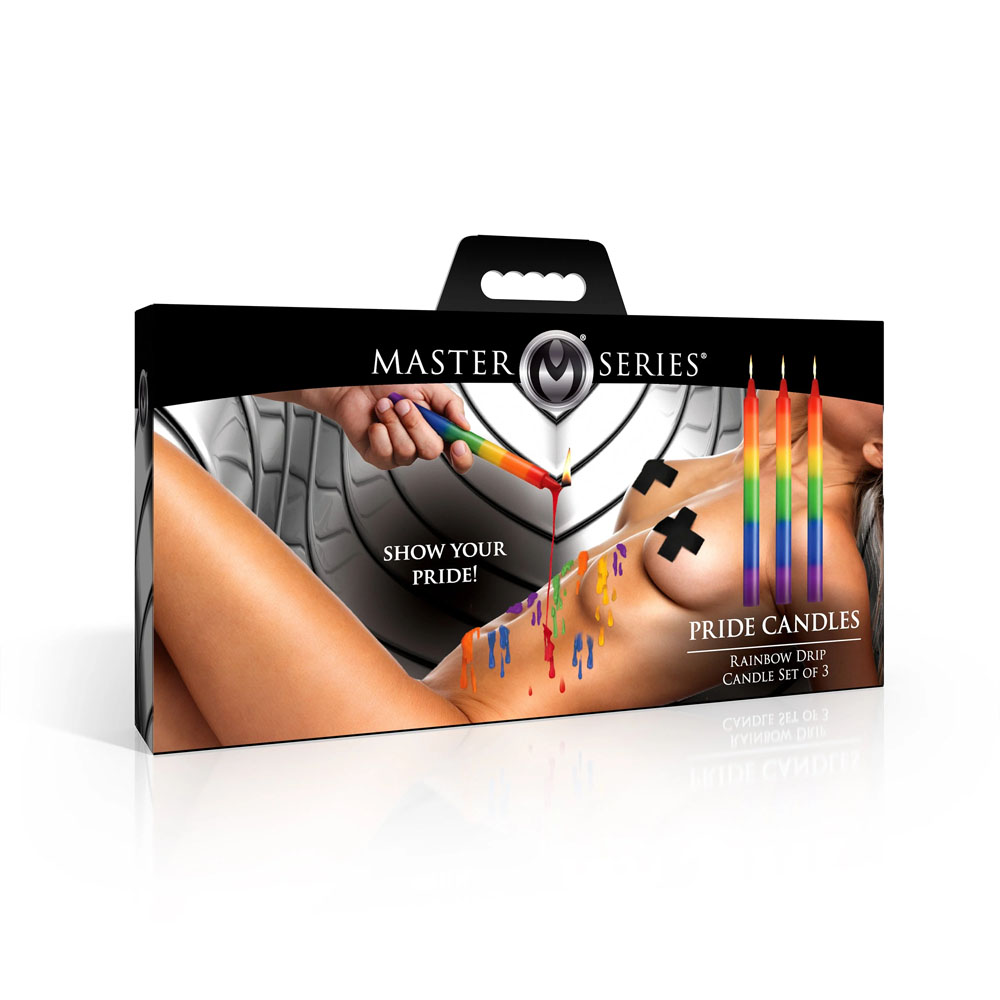 Rainbow Drip Candles - Set of 3