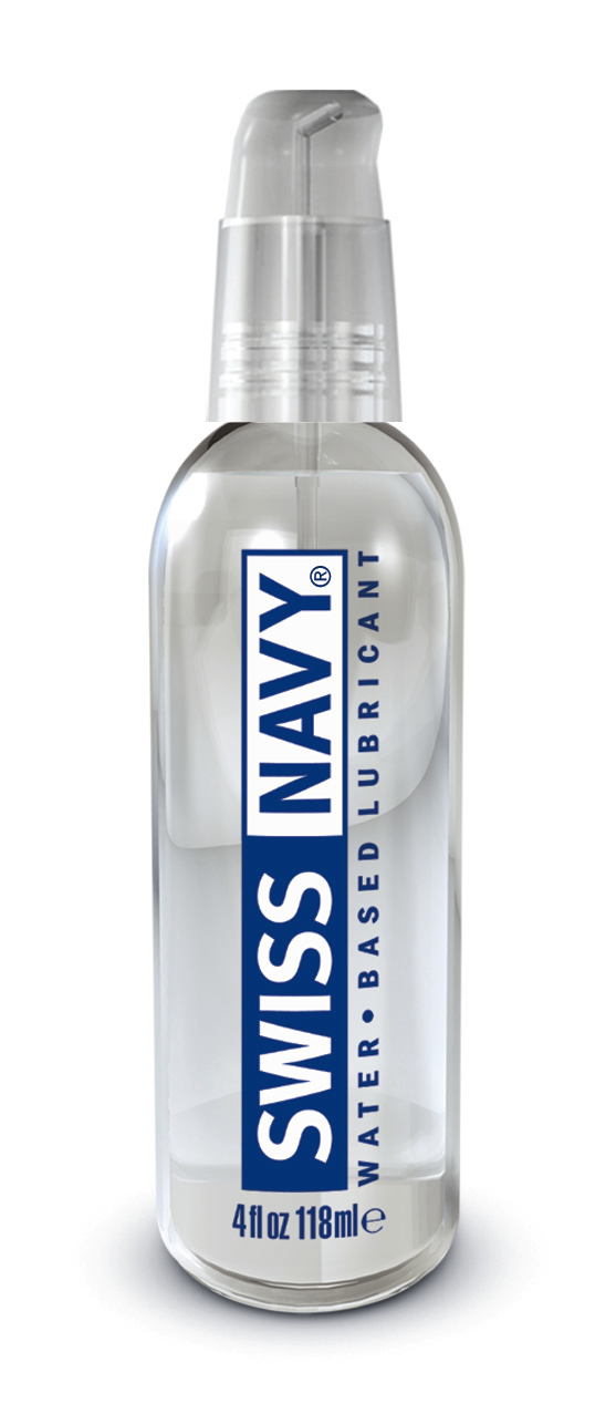 <p>Swiss Navy Premium Water Based Lubricants setting the standard in today's marketplace. The finest ingredients available are blended into these advanced formulas for exceptional glide and slickness. The sleek packaging is designed with a convenient single-hand pump for easy