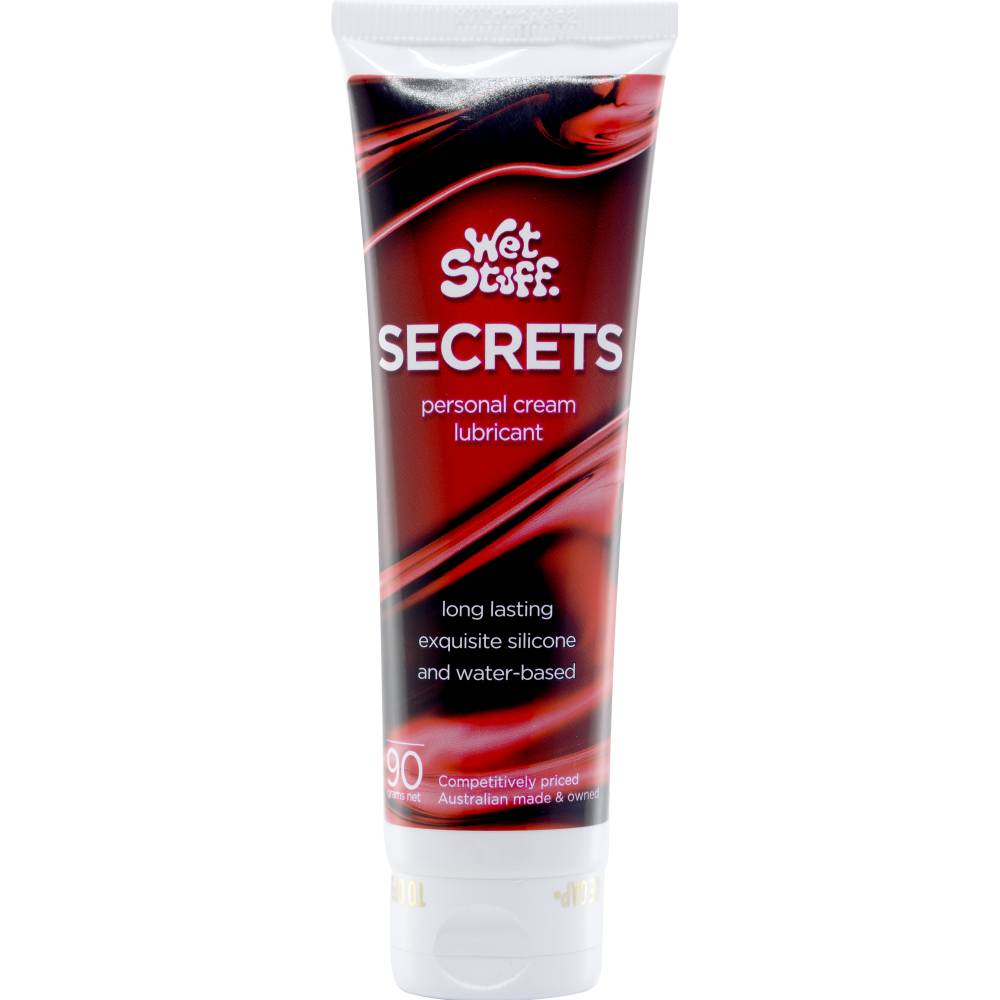 <p>Wet Stuff Secrets is the original synergy product bringing together the finest texture features of silicone with the wash off characteristic of water based gels. This cream has a soft velvet beginning texture that slowly firms to give a great sense of friction before breaking to a slick bodyglide gloss