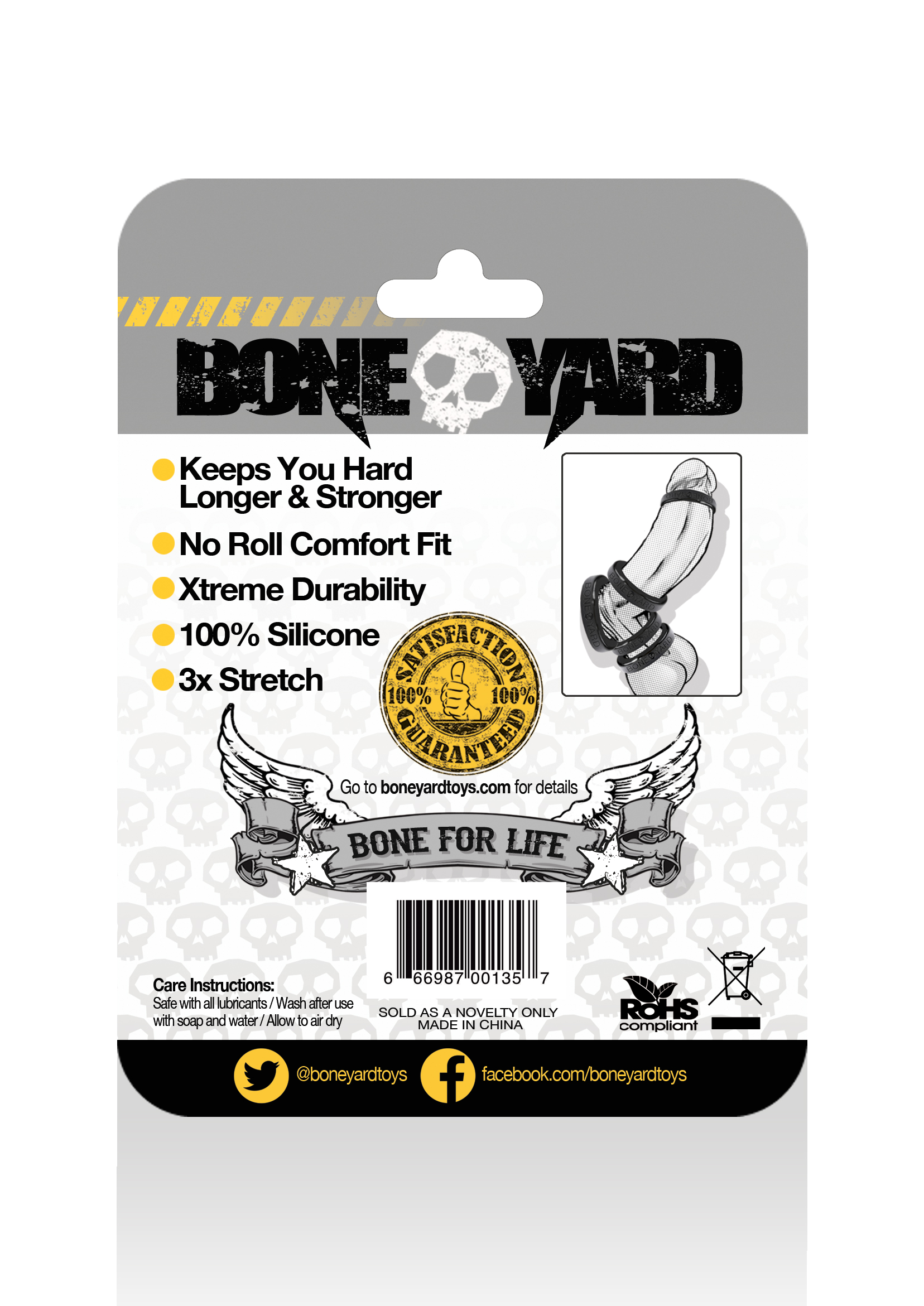 Care Instructions – Safe with all lubricants – Wash after use with soap and water – Allow to air dr