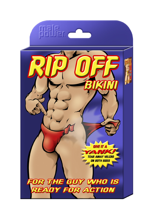 velcro sides rip away on this men's bikini underwear. Rip off bikini - For the guy who is ready for action! Side velcro underwear