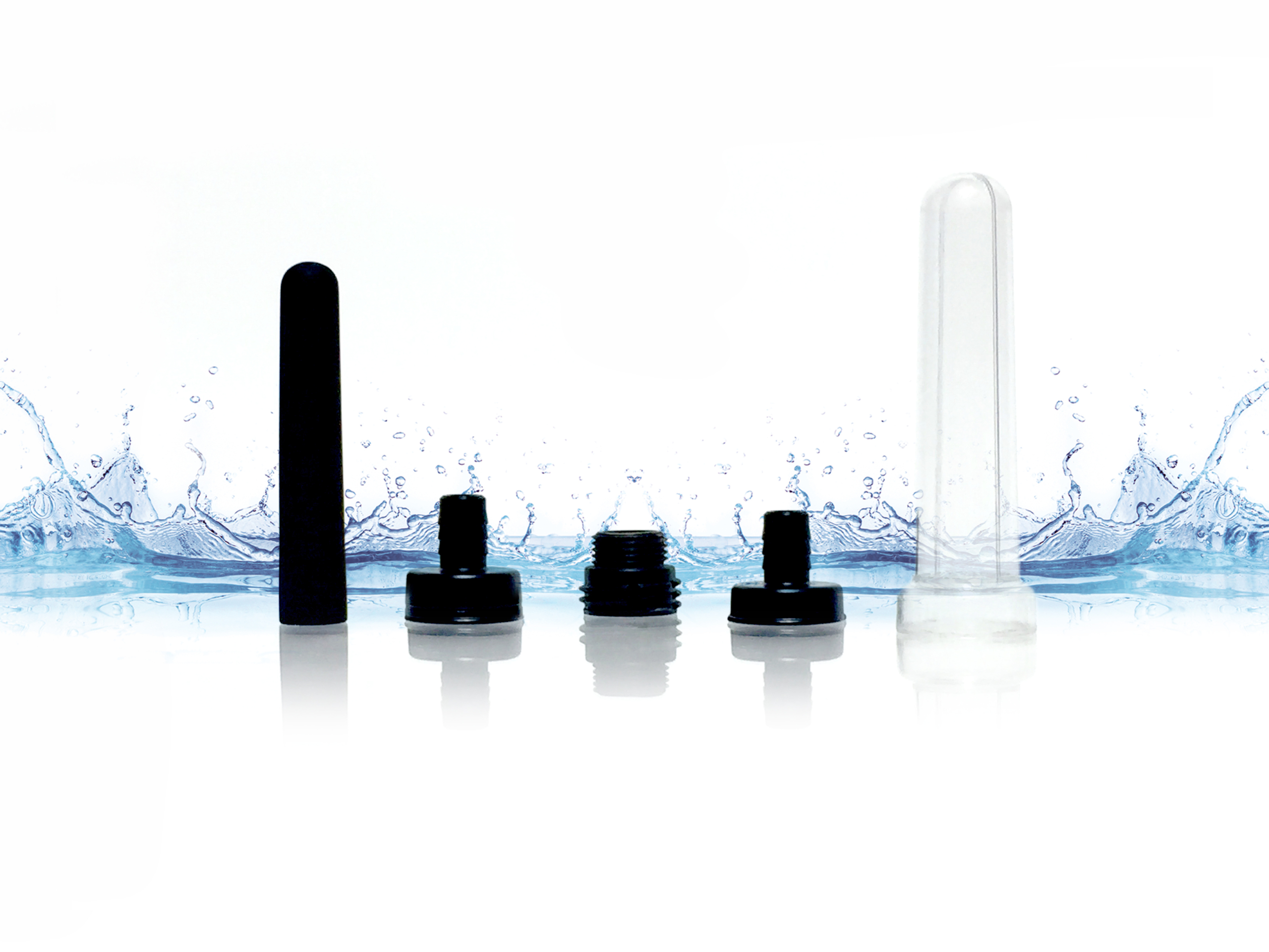 and you’re ready to go! The powerful and iconic Boneyard-branded design has a sleek 5-hole silicone nozzle and features 2 different threaded adapters that fit most water bottles. The kit also comes with a hose adapter so you can use the nozzle on your favorite shower hose. Ideal for travel