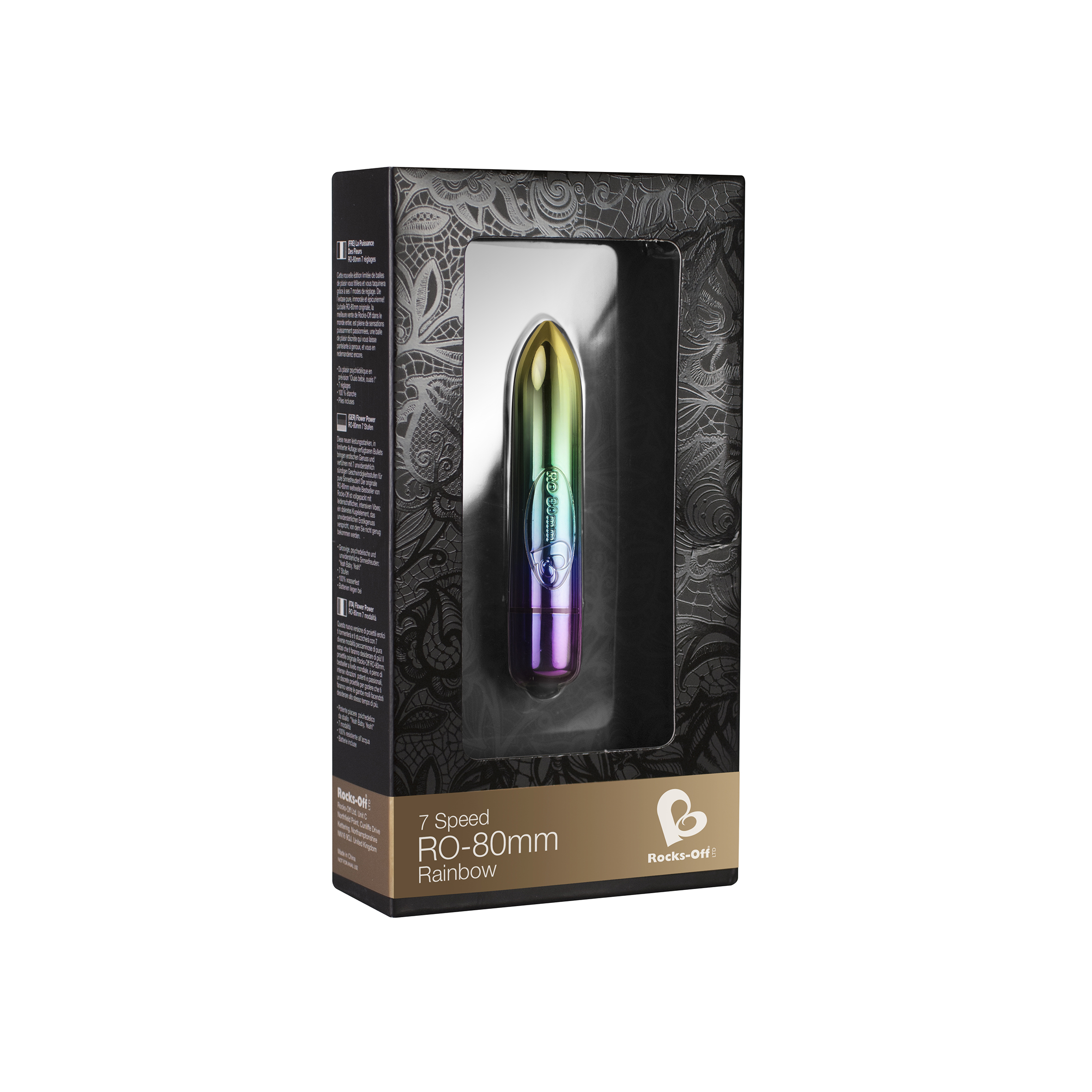 These limited edition power packed pleasure bullets will tantalise and tease you with 7 addictive sinful settings of pure ecstasy! The original RO-80mm worldwide best seller from Rocks-Off is packed full of passionately powerful intense vibes
