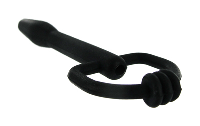 This sexy black penis plug affords you the sensations of urethral play with a material that is flexible and lightweight. The high-quality silicone bends with your body and the D-ring at the end lets you retrieve the plug with ease. A thru-hole leaves this cock toy open at both ends so that it can even be worn during ejaculation or urination.