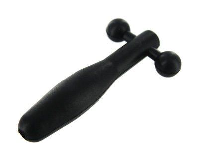 This sexy black penis plug affords you the sensations of urethral play with a material that is flexible and lightweight. The high-quality silicone bends with your body and the twin barbells at the end let you retrieve the plug with ease. A thru-hole leaves this cock toy open at both ends so that it can even be worn during ejaculation or urination.Measurements: 0.41 inch max insertable width