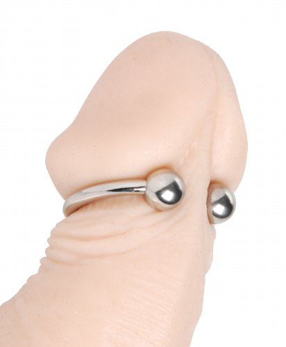 Designed to go around the head of the penis