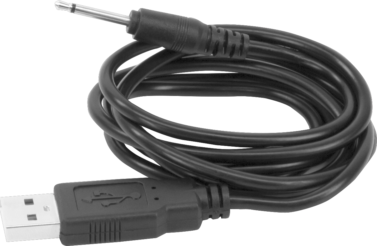 an instruction manual and a 40" USB recharging cord.