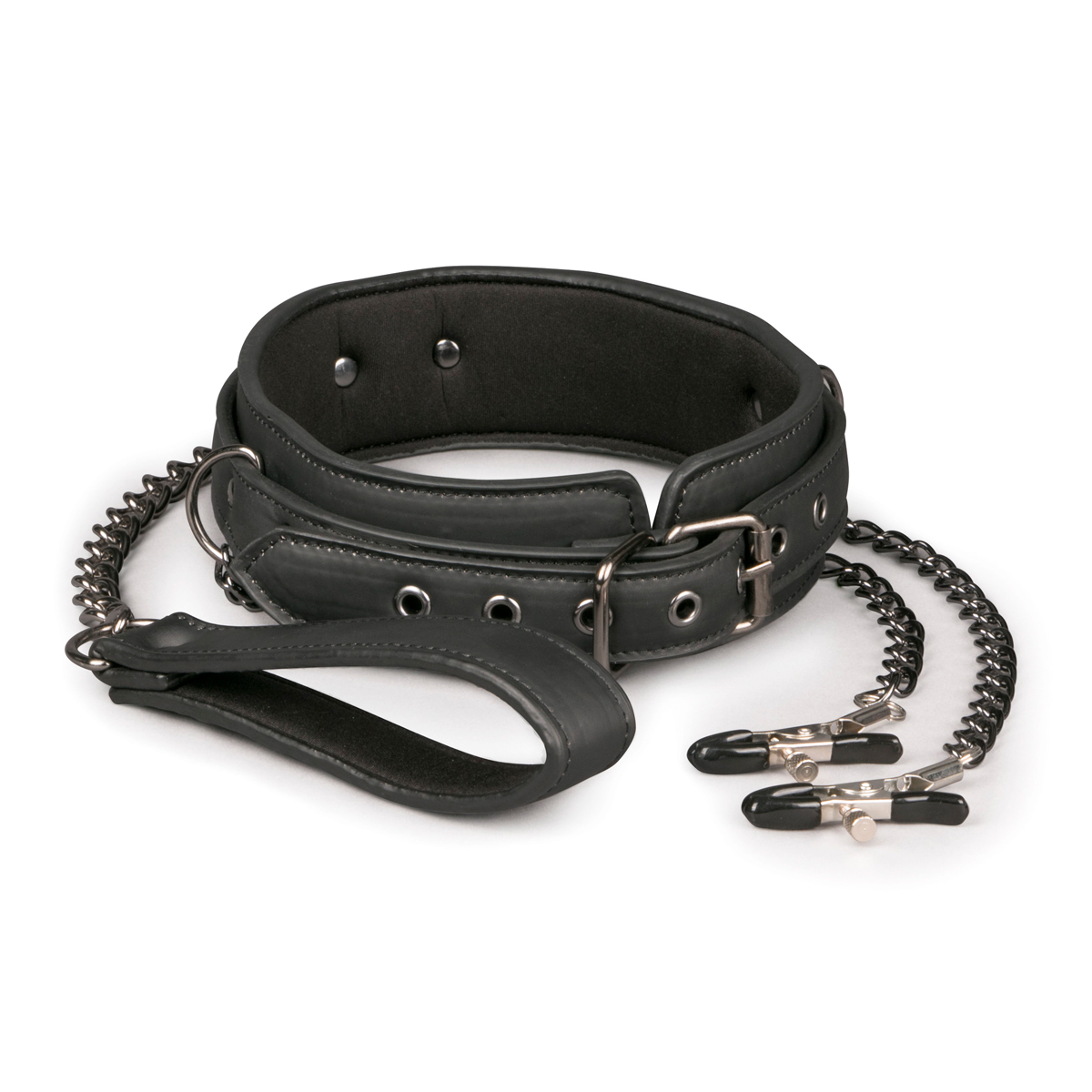 so it will surely fit. The collar and the clamps are connected by metal chains. With this collar you will definitely experience excting and sexy SM play.</span></p>